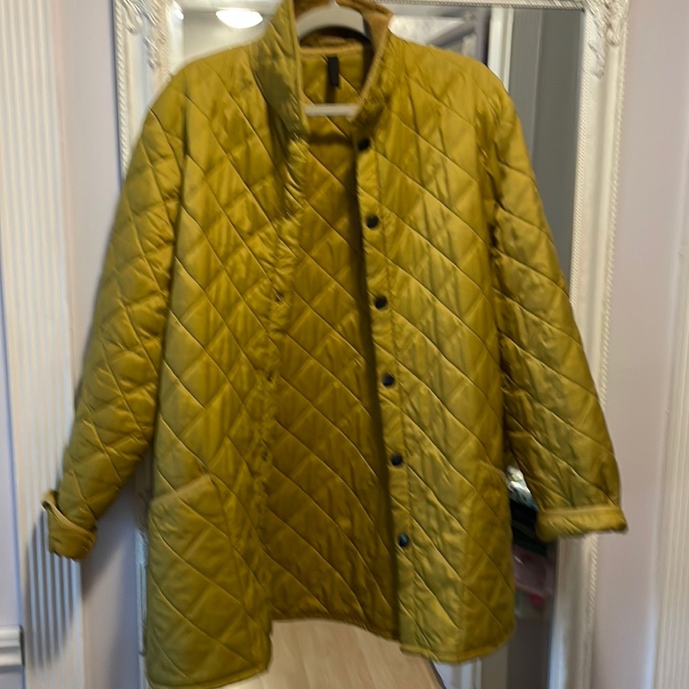 Barbour Liddesdale diamond quilt long jacket size L